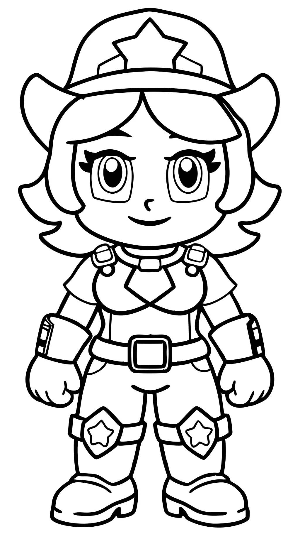 jessie brawl stars coloring page